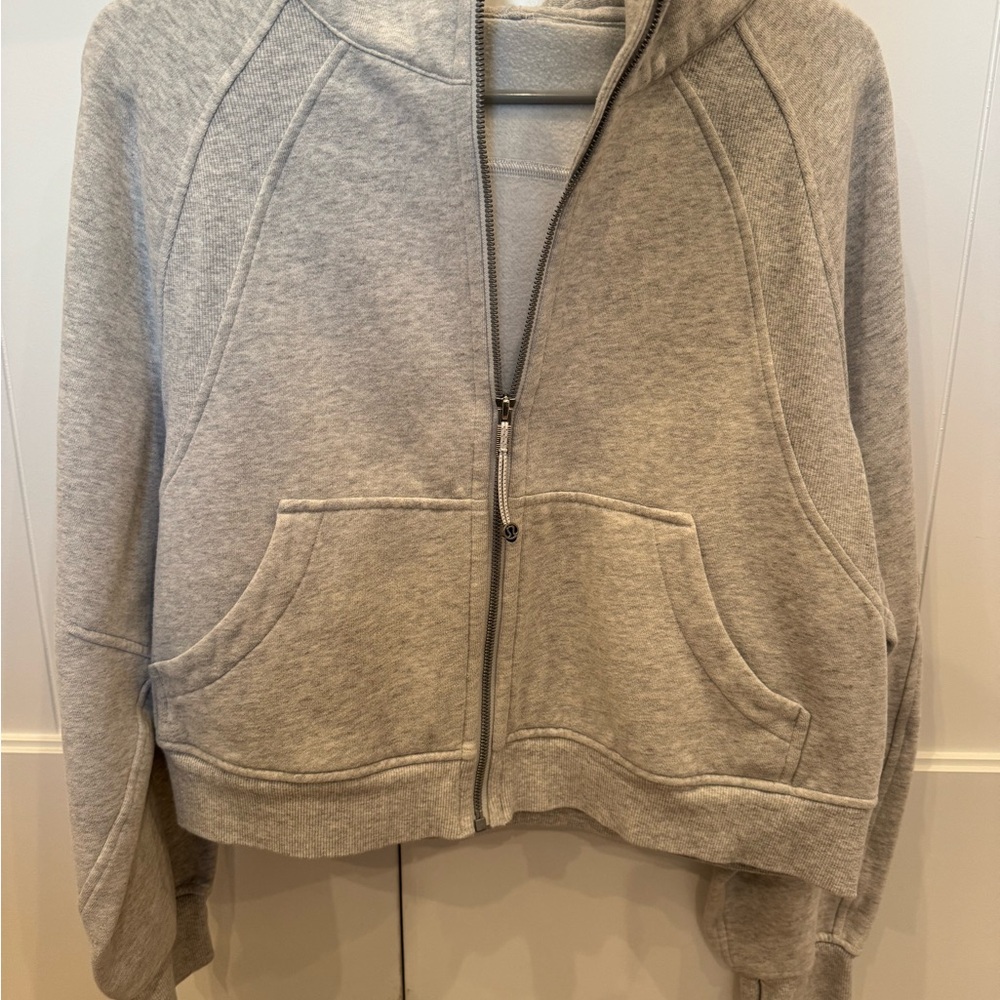 Lululemon Scuba Gray Zip-Up Hoodie